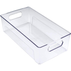 Copco 13.9'' x 7.4'' x 4.05'' Medium Clear Refrigerator Storage Bin
