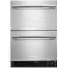 KitchenAid 4.2 Cu. Ft. 24" Undercounter Double-Drawer Refrigerator/Freezer — Stainless Steel