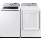 Samsung 4.7 CuFt Smart Top Load Washer with 7.4 CuFt Front Load Electric Dryer in White