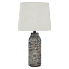 Signature Design by Ashley Mahima Paper Table Lamp (Set of 2) - Black/White