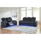 Signature Design by Ashley Axil Dual Power Reclining Sofa & Loveseat - Sapphire