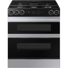 Samsung 6.3 Cu. Ft. Bespoke Smart Slide-In Dual Fuel Range with Flex Duo™ - Stainless Steel