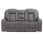 Steve Silver Daniel Triple Power Home Theater Leather Reclining Console Loveseat