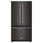 KitchenAid 20 CuFt Counter-Depth French Door Refrigerator in Black Stainless