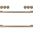 GE Front Control Gas Knobs and Handles - Brushed Bronze
