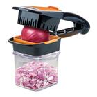 Image of product - Nutri Chopper 5-in-1 Compact Portable Kitchen Slicer in Orange with Storage Container