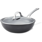 Anolon Hybrid Nonstick Induction 10-Inch Stir Fry Wok With Lid - Super Dark Gray