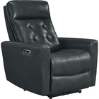 Elements All Star Leather Power Recliner with Headrest - Charcoal
