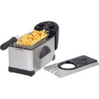 Premium Levella 12.5 Cup Stainless Steel Deep Fryer with Non-Slip Handle Frying Basket and 60 Minute Timer