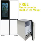 Samsung Bespoke 29 Cu. Ft. 4 Door Flex Refrigerator with a BRAMA Outdoor Undercounter Built-in Ice Maker