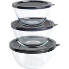 Babish 3-Piece Glass Mixing Bowls with Lid