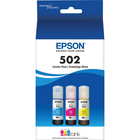 Epson T502 EcoTank Color Combo Pack Auto-Stop Ink Bottle