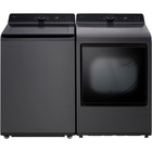 LG 5.0 CuFt Smart Top Load Washer with 7.3 CuFt Electric Dryer in Platinum Black