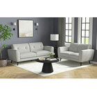 Elements Sonata Sofa & Loveseat — Palmer Smoke with Black Legs