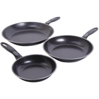 Gibson Aventura 3-Piece Carbon Steel Fry Pan Set