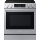 Samsung Bespoke 6.3 CuFt Smart Slide-In Electric Range in Stainless Steel with Illuminated Precision Knobs and No Preheat Air Fry Max