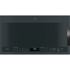 GE 2.1 CuFt 1000 Wattage Over-the-Range Microwave in Black Slate