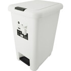 Core Home 45L Push and Pedal Trash Bin - White/Black