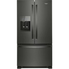 Whirlpool 24.7 Cu. Ft 3 Door French Door Refrigerator - Fingerprint-Resistant Black Stainless Steel