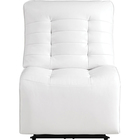 Global Furniture Blanche Power Armless Recliner Chair - White