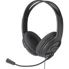 Slide Computer Headset with Adjustable Mic - Black