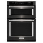 KitchenAid 27" Built-In Combination Microwave/Wall Self-Cleaning Oven in Black Stainless Steel