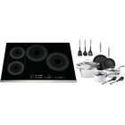 Frigidaire Gallery 30" 5-Element Induction Cooktop with Charleston Collection - Hammered 15-Piece Nonstick Cookware Set