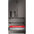 LG 29 CuFt Smart Standard-Depth MAX™ 4-Door French Door Refrigerator in Black Stainless
