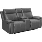 Steve Silver Gaston Manual Reclining Loveseat - Gray