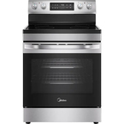 Midea 6.3 CuFt 4-Burner Freestanding Electric Range in Stainless Steel 