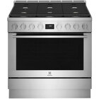 Electrolux 4.4 Cu. Ft 6 Burner Dual-Fuel True Convection Gas Range - Stainless Steel
