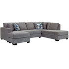 Woodhaven Jillian Graphite Chaise Sectional