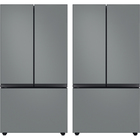 Samsung 2x 30.0 CuFt Smart BESPOKE Panel Ready French Door Refrigerator with Stainless Panels
