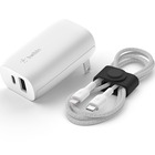 Image of product - BOOST↑CHARGE™ USB-C™ + USB-A Wall Charger 32W + USB to Lightning Cable