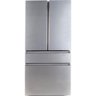 Cafe 28.7 CuFt Smart 4-Door French Door Refrigerator in Platinum Glass with with Integrated Pockets