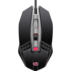 HP Backlit USB Wired Gaming Mouse with 6 Buttons, 4-Speed Customizable 2400 DPI