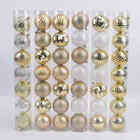 Christmas Elegance 7-Count 70MM Shatterproof Ornaments - Gold/White