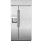 Cafe 28.7 CuFt Smart Built-In Side-by-Side Refrigerator in Stainless Steel