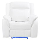 Global Furniture Tampa Power Recliner - White