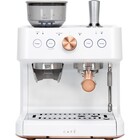 Cafe BELLISSIMO Semi Automatic Espresso Machine + Frother - Matte White
