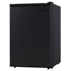 Premium Levella 2.5 CuFt Manual Defrost Mini Fridge in Black with Can Dispenser and Chiller Compartment