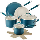 Rachael Ray Cucina 10-Piece Ceramic Nonstick Cookware Set — Marine Blue