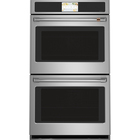 Cafe 30" Smart Self-Cleaning True European Convection Double Wall Oven in Stainless Steal