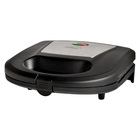 Premium Levella 2-Slice Sandwich Maker with Non-Stick Coated Plates and Cool Touch Housing in Black