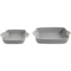 Gibson Rockaway 2-Piece Square Nesting Bakeware Set - Matte Gray