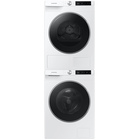 Samsung 2.5 CuFt Compact Front Load Washer and 4.0 CuFt Heat Pump Dryer in White with Stacking Kit