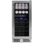 VINOTEMP 19 Bottle Outdoor Dual-Zone Wine and Beverage Cooler