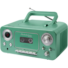 Studebaker Portable Stereo CD Player with Bluetooth, AM/FM Stereo Radio and Cassette Player/Recorder - Teal