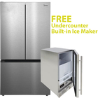 Midea 26.5 CuFt French Door Bottom Freezer Refrigerator with Outdoor Undercounter Built-In Ice Maker - Stainless Steel