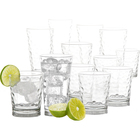 Gibson Great Foundations 16-Piece Tumbler & DOF Glassware Set - Bubble Pattern